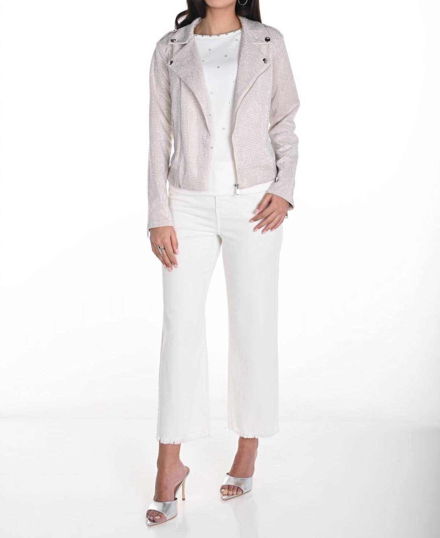 Frank Lyman - Women's Sparkle Moto Jacket