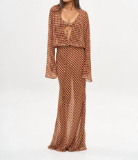 Bananhot Nema Maxi Dress in ogee - women's dress - detail view