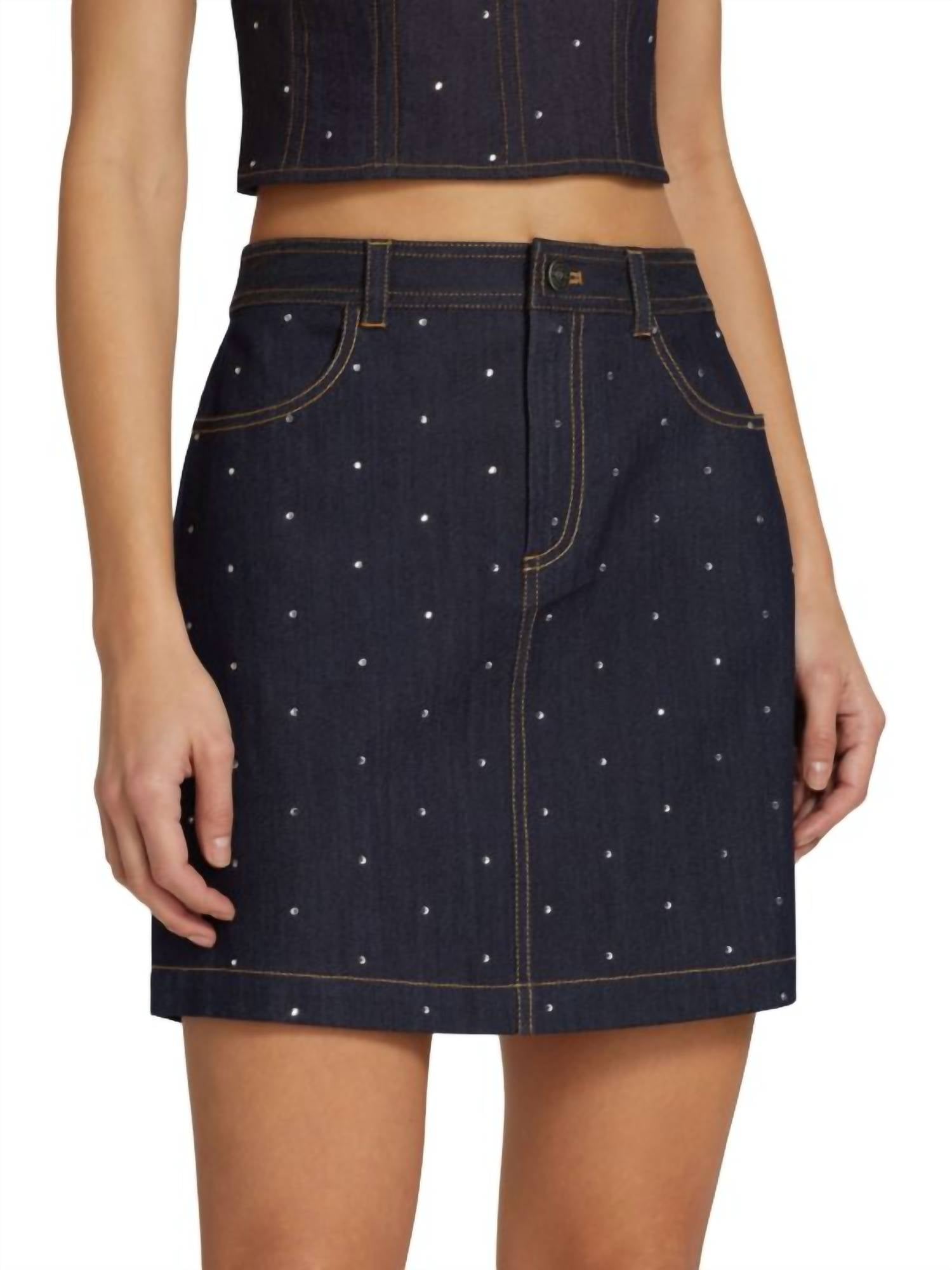 Cinq A Sept - Ditsy Rhinestone Lynette Mini Skirt