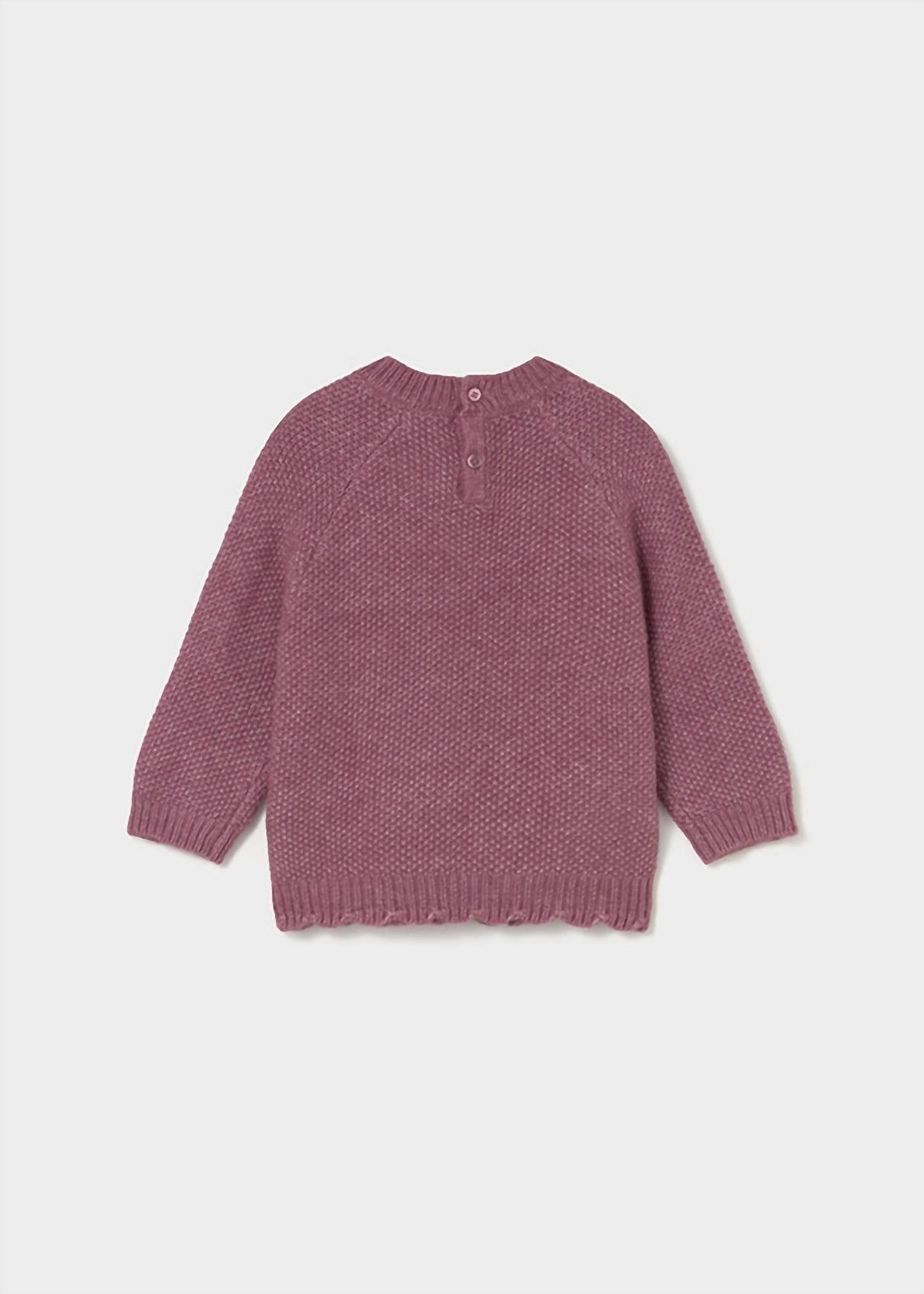 Mayoral - Girl's Sweater Tunic With Embroidered Flowers