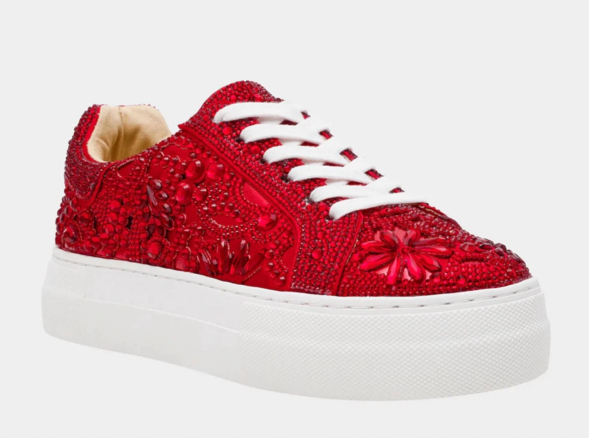 Betsey Johnson - Women's Reily Rhinestone Platform Sneaker Shoes