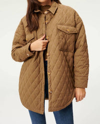 Good American - Women's Essentials Quilted Sherpa Shacket