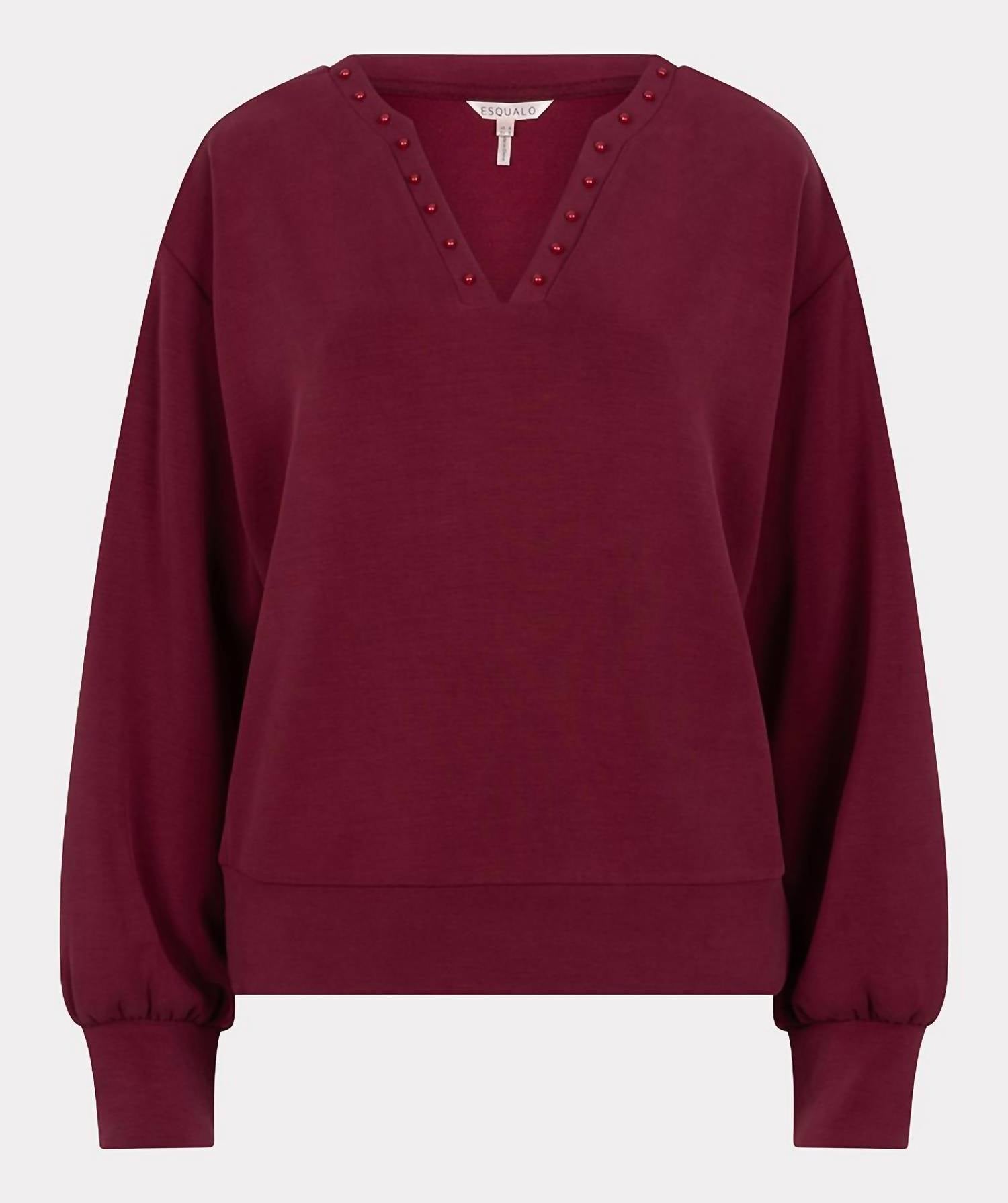 Esqualo - Sweater “v” Studs Modal