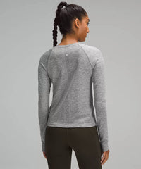 lululemon Swiftly Tech Long Sleeve 2.0 Race Length Top in slate white - women's long sleeve top - alternate view