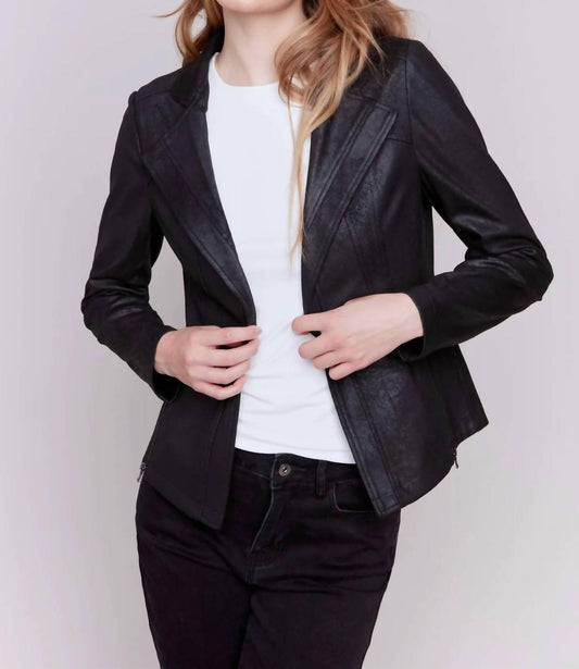 Charlie B - Vintage Leather Blazer Jacket