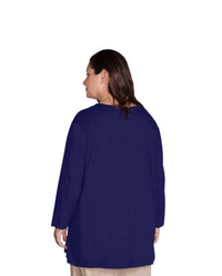 On The Plus Side - Jersey Long Sleeve V-Neck Tee - Plus