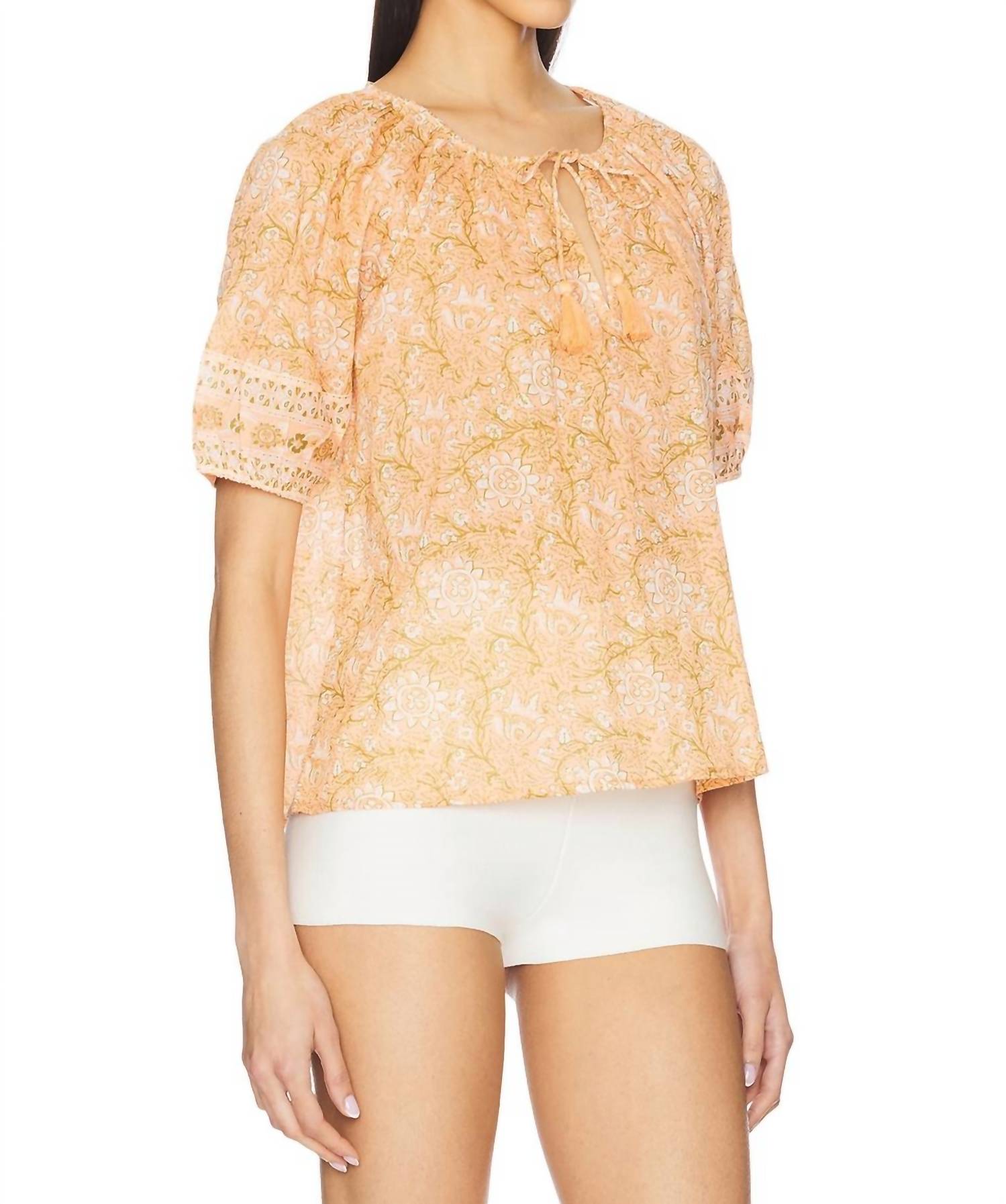 Cleobella Johanna Blouse in cecil blush - women's blouse - detail view