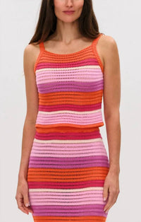 Six/Fifty - Sienna Color Block Crochet Tank