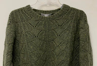Autumn Cashmere - Women's Boxy Shell Stitch Tipped Crew Top
