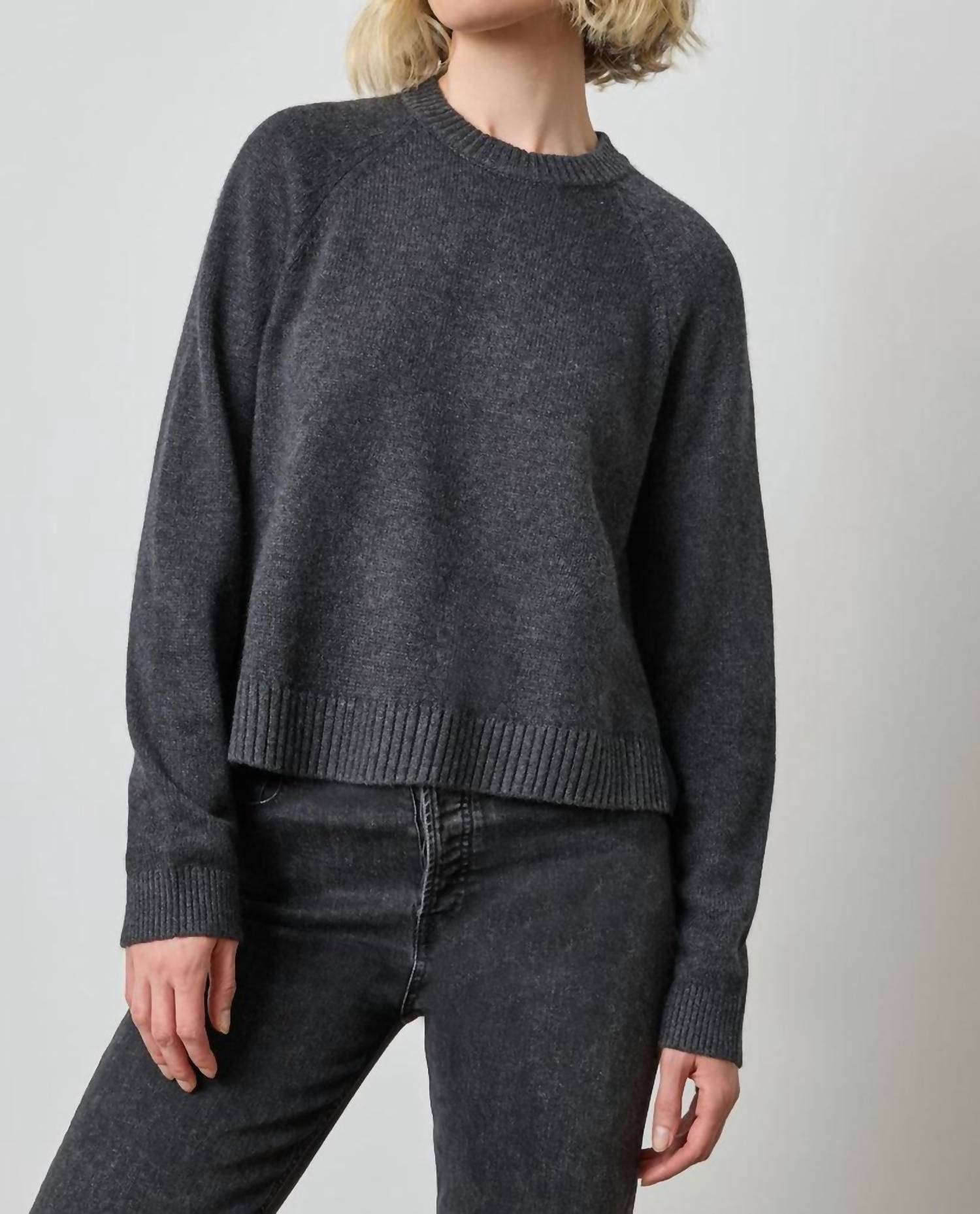Lilla P - Pleat Back Crewneck Sweater