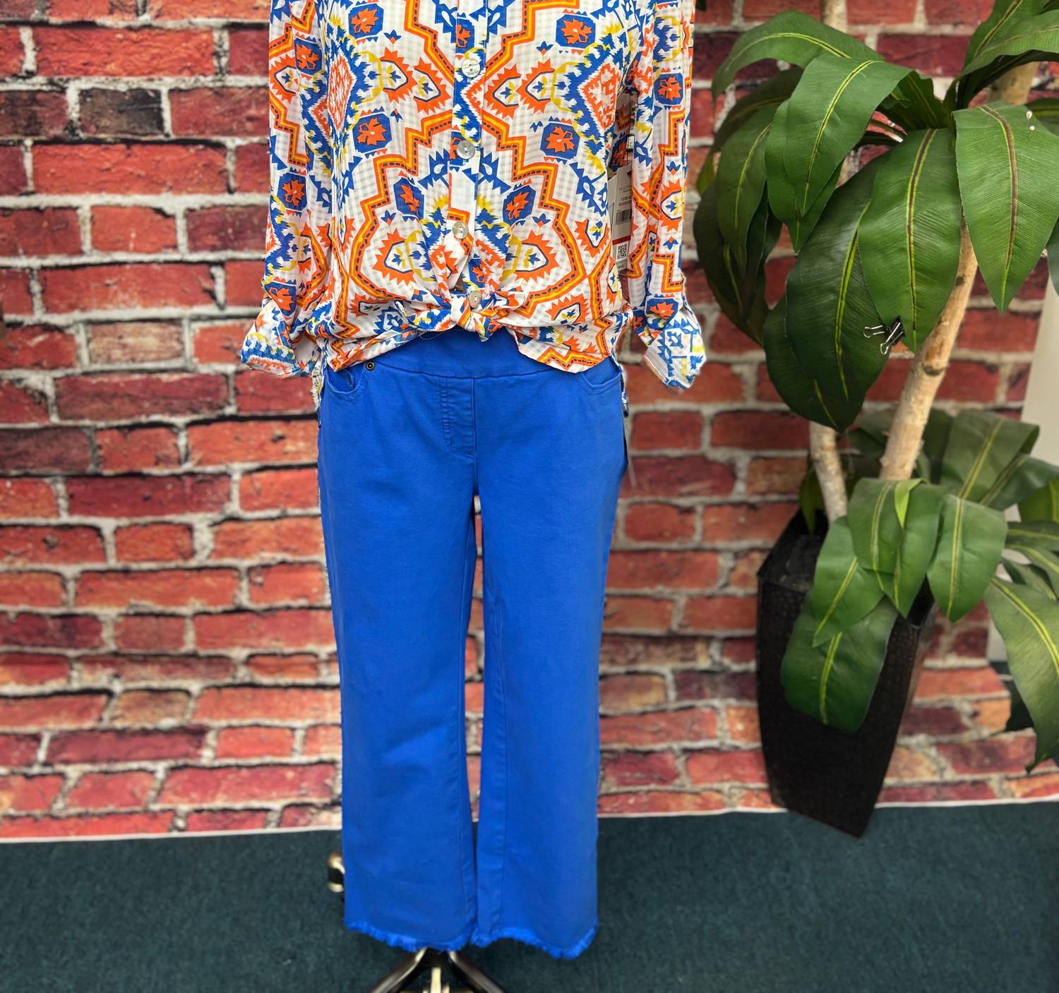 Slimsation By Multiples - Pull On Five Pocket Crop Pants