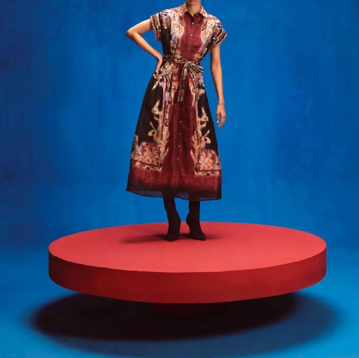 La Fuori - Esther Printed Midi Shirt Dress