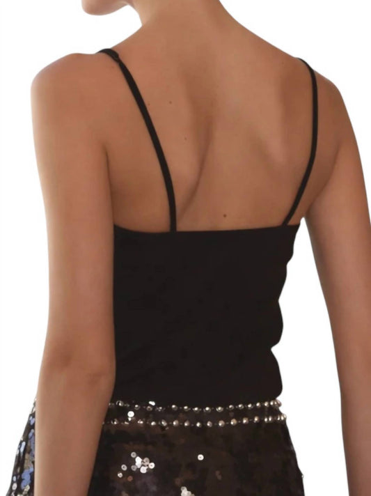 Main Strip - Rhinestone Square Neck Cami Tank Top