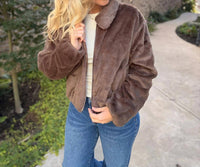 Hyfve - Gus Faux Fur Zip Jacket