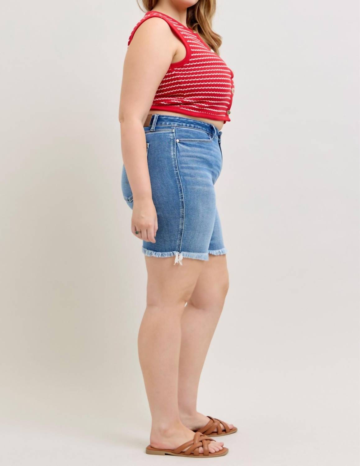 Judy Blue - High Waist Bermuda Denim Short