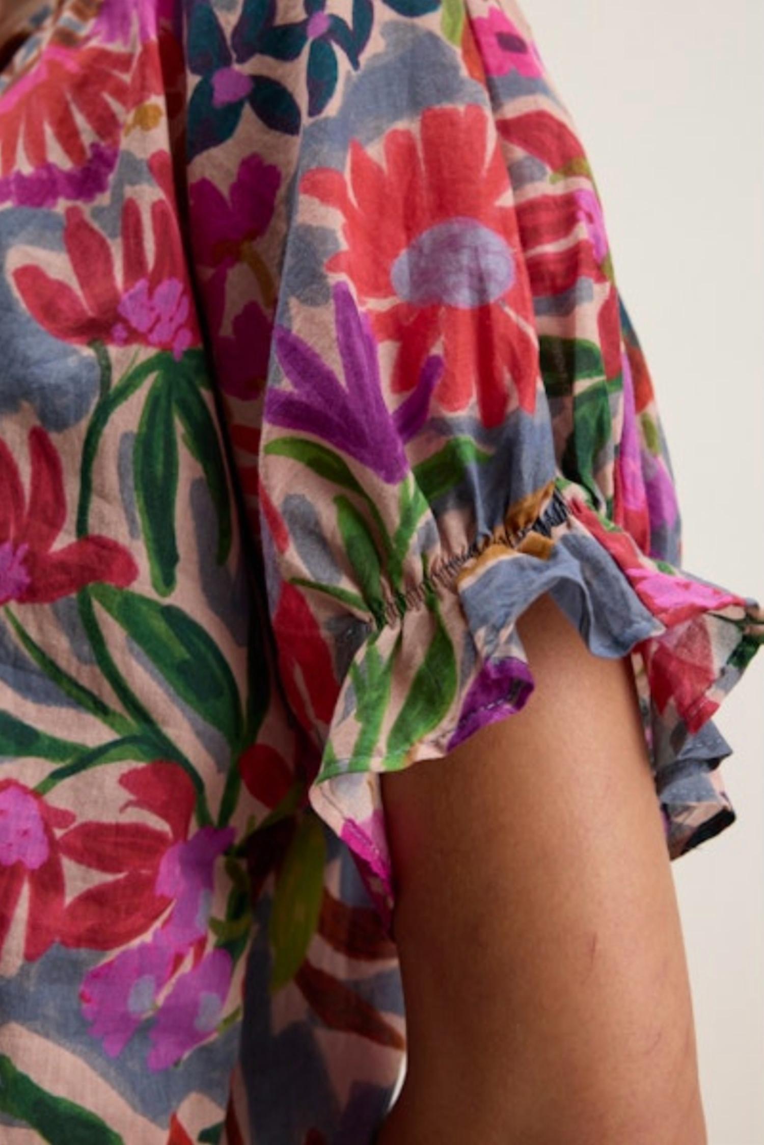 Velvet By Graham & Spencer - Delilah Floral Short Sleeve Top