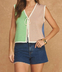 Olivaceous - Palette Play Sleeveless Knit Top