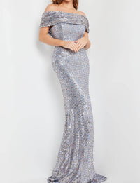 Jovani - Sequin Off Shoulder Gown