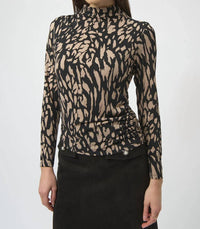 Joseph Ribkoff - Mock Neck Long Sleeves Fitted Top