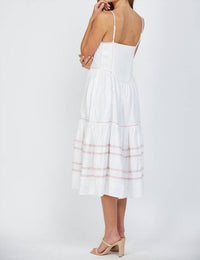 Fate - Rio Top Stitch Detail Linen Blend Dress