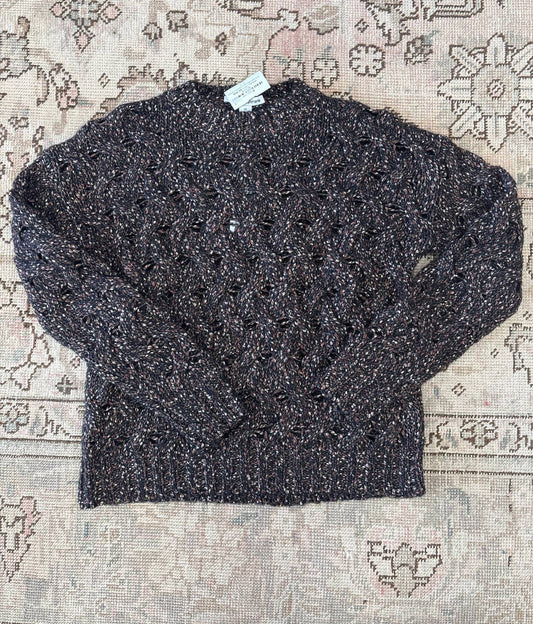 Autumn Cashmere - Women's Criss Cross Cable Crewneck Sweater