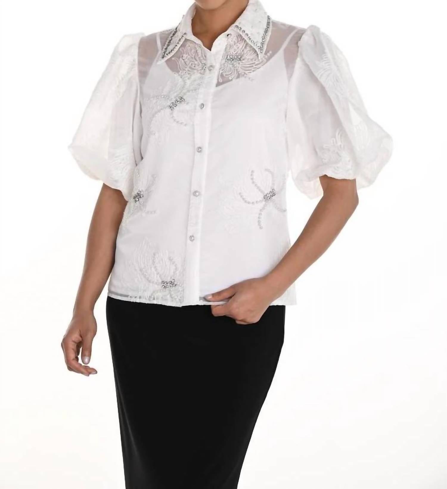 Frank Lyman - Sparkling Woven Blouse