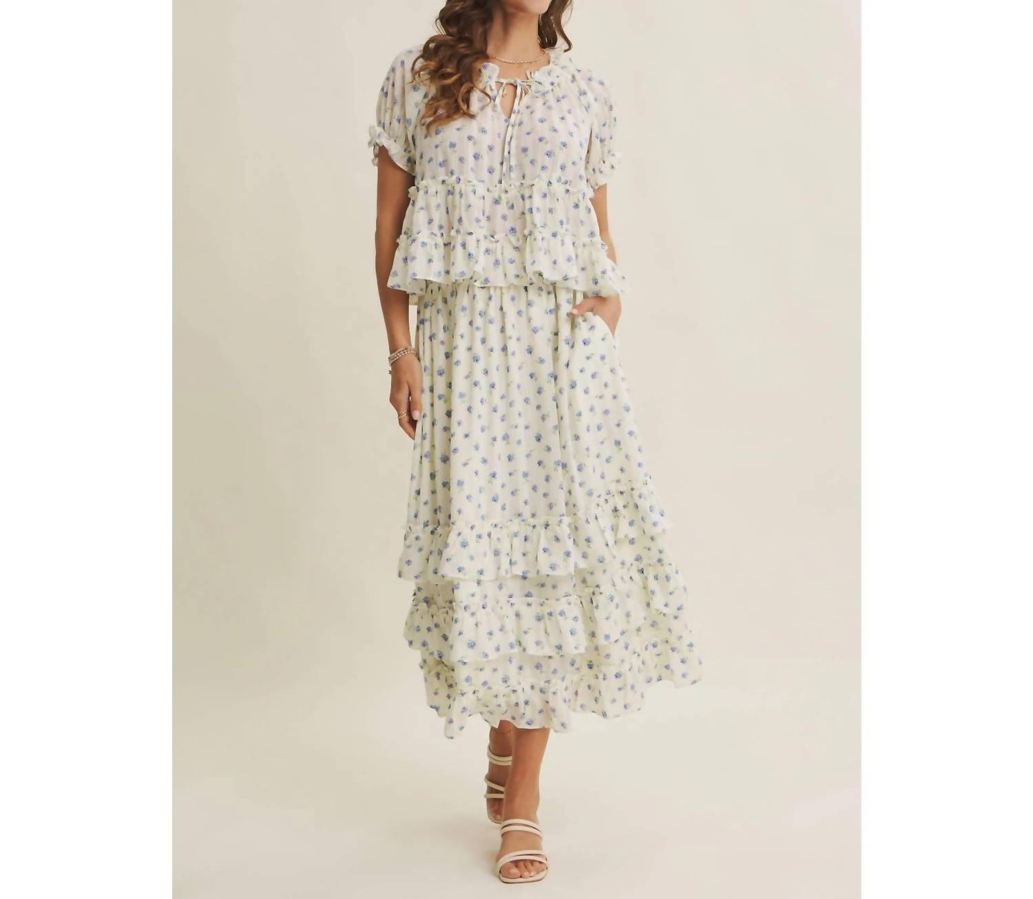 In February - Floral Ruffle Blouse