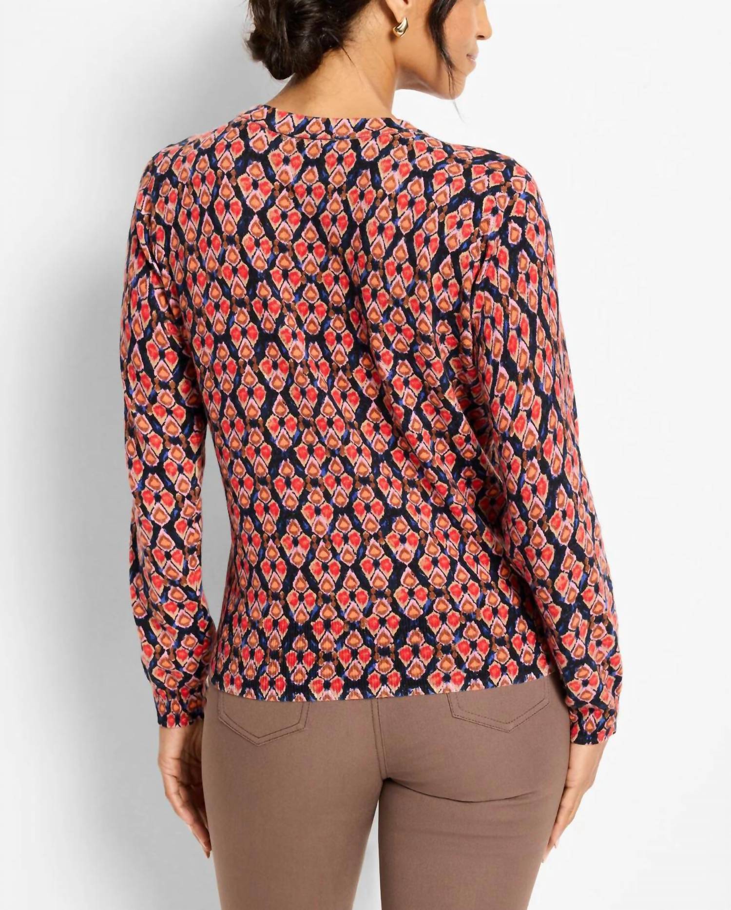 Nic + Zoe - Harvest Ikat Pure Cotton Sweater