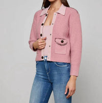 L'Agence - Poetry Stitch Crop Cardigan