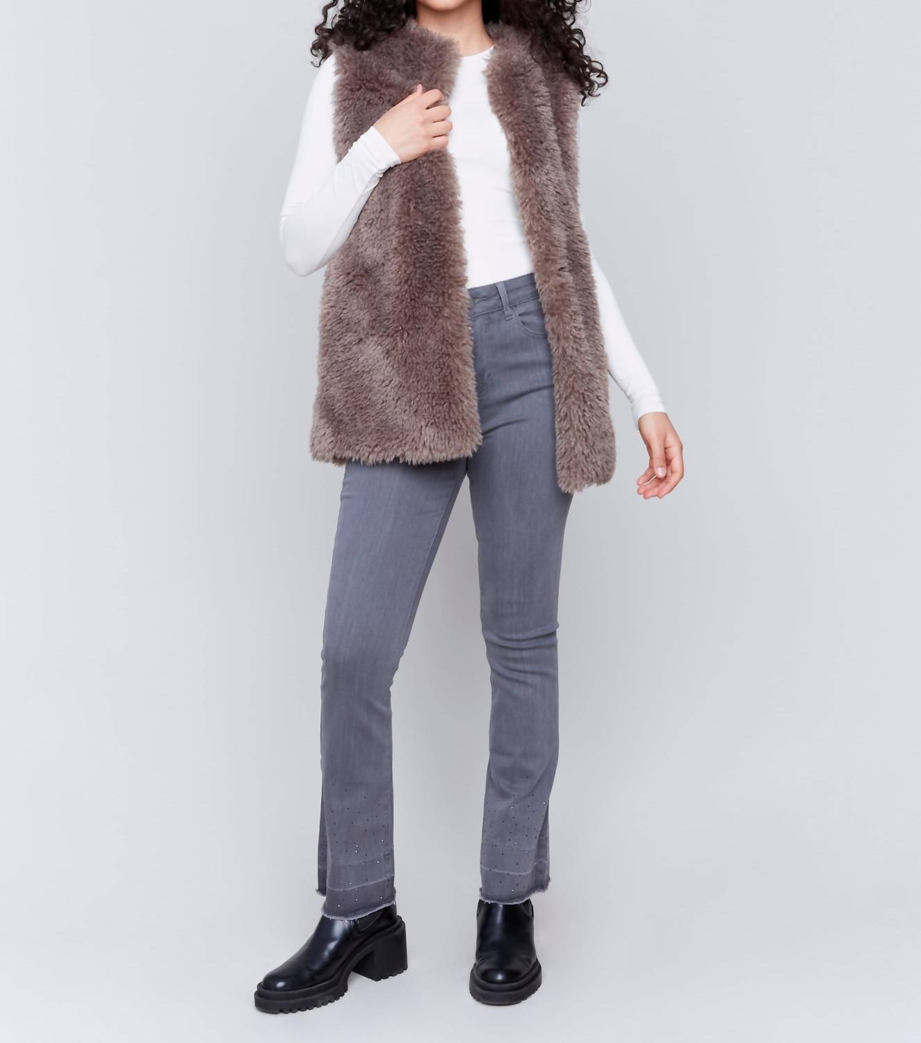 Charlie B - Long Faux Fur Vest