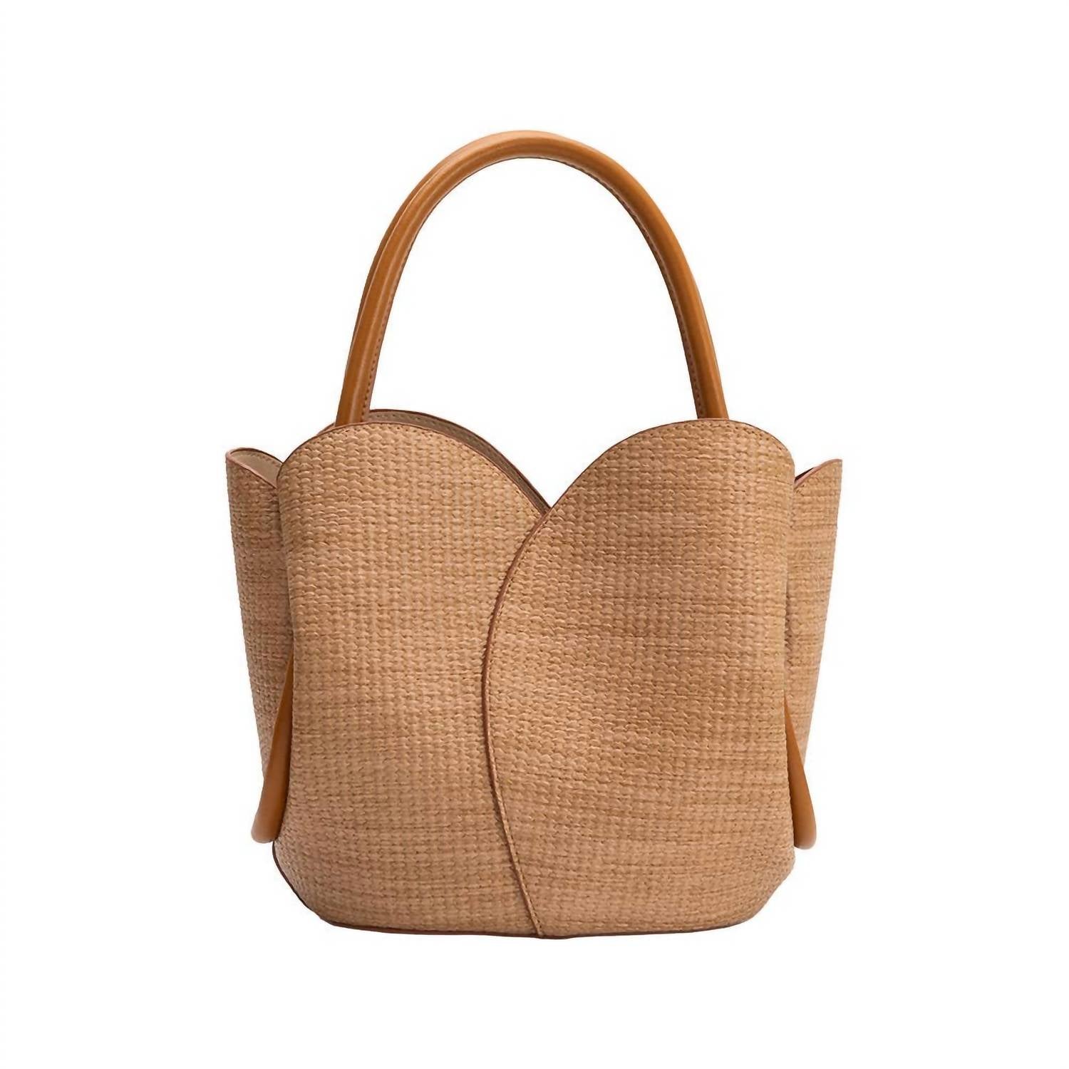 Melie Bianco - Women's Tulip Raffia Embossed Recycled Top Handle Bag