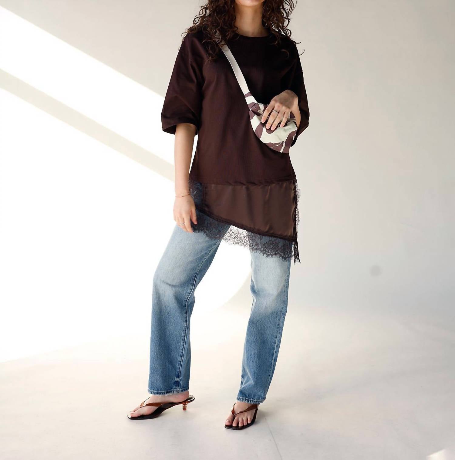 Sundayup - Asymmetric Lace Tee