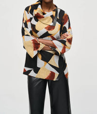 Joseph Ribkoff - Sweater Knit Abstract Print Top