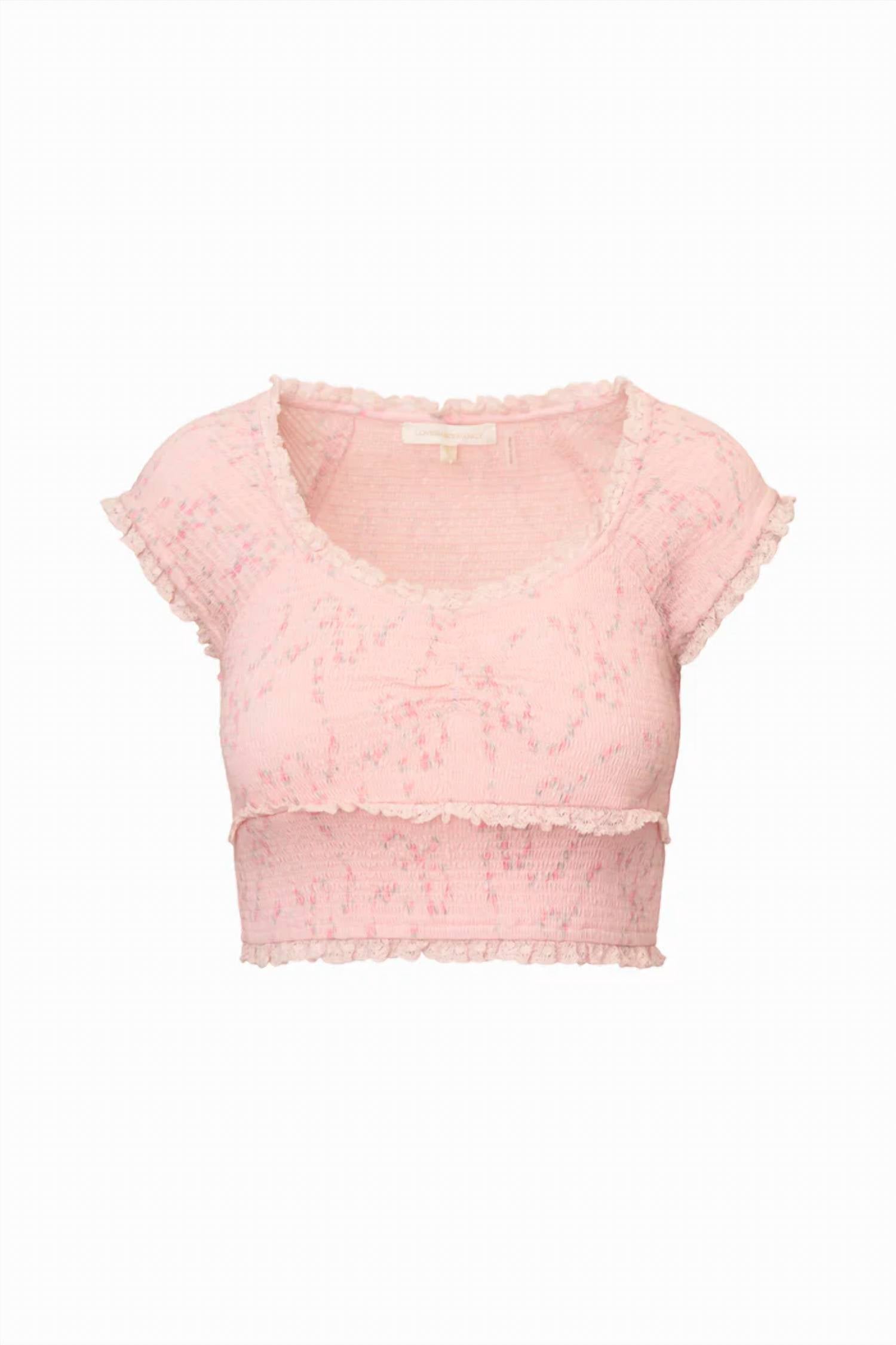 Loveshackfancy - Cambron Luna Rosa Fleur Top