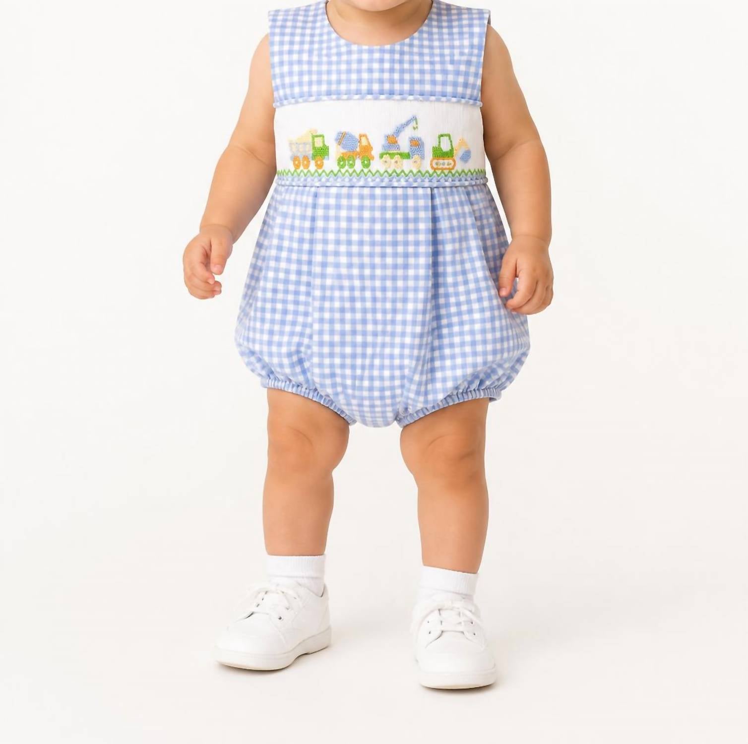 Whimsy Bay Kids - Construction Crew Smocked Bubble