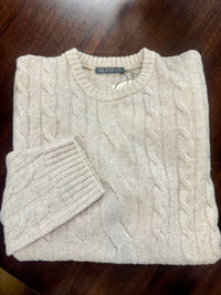Alashan Cashmere - Men's Cable Crew Neck Sweater