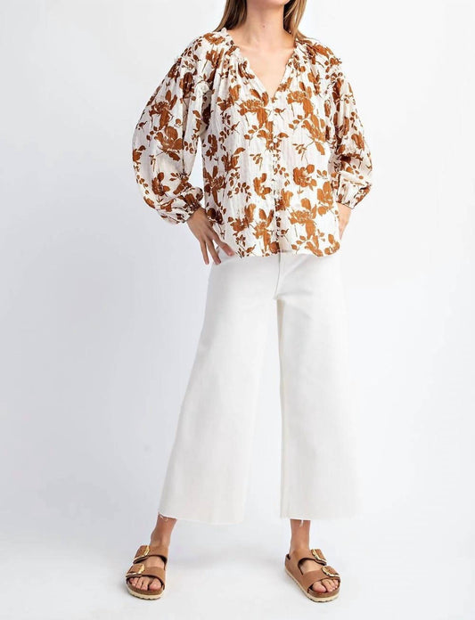 Eesome - Floral Crinkle Blouse