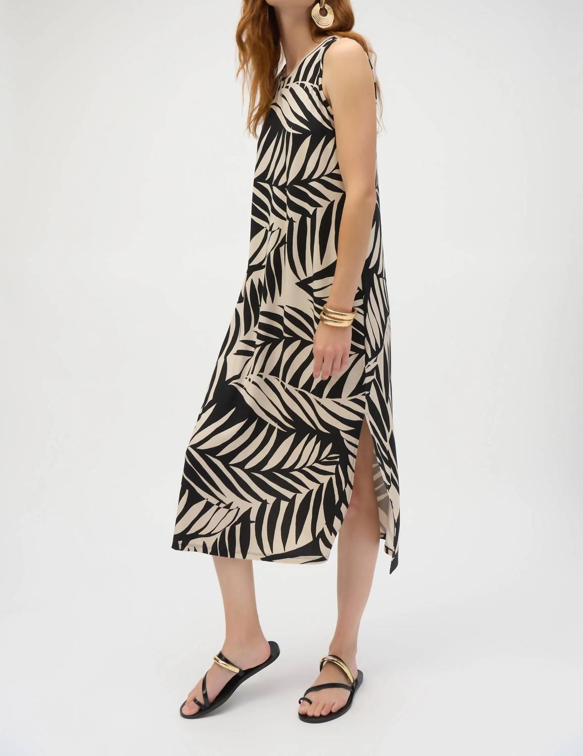 Joseph Ribkoff - Tropical Print Midi A-line Dress