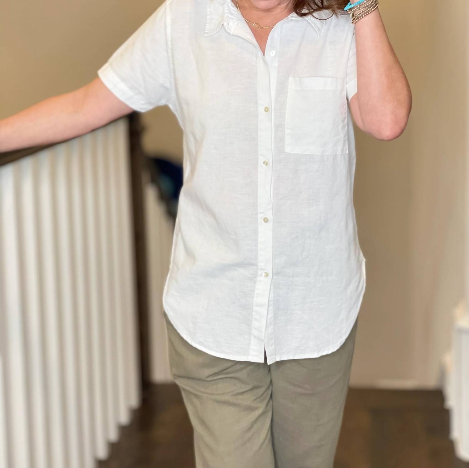 Dylan - Short Sleeve Linen Button Down Shirt