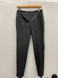 Katia Serafini - CHARCOAL FLAT FRONT SIDE ZIP WOOL PANT