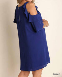 Umgee - Cold Shoulder With Ruffles Dress - Plus