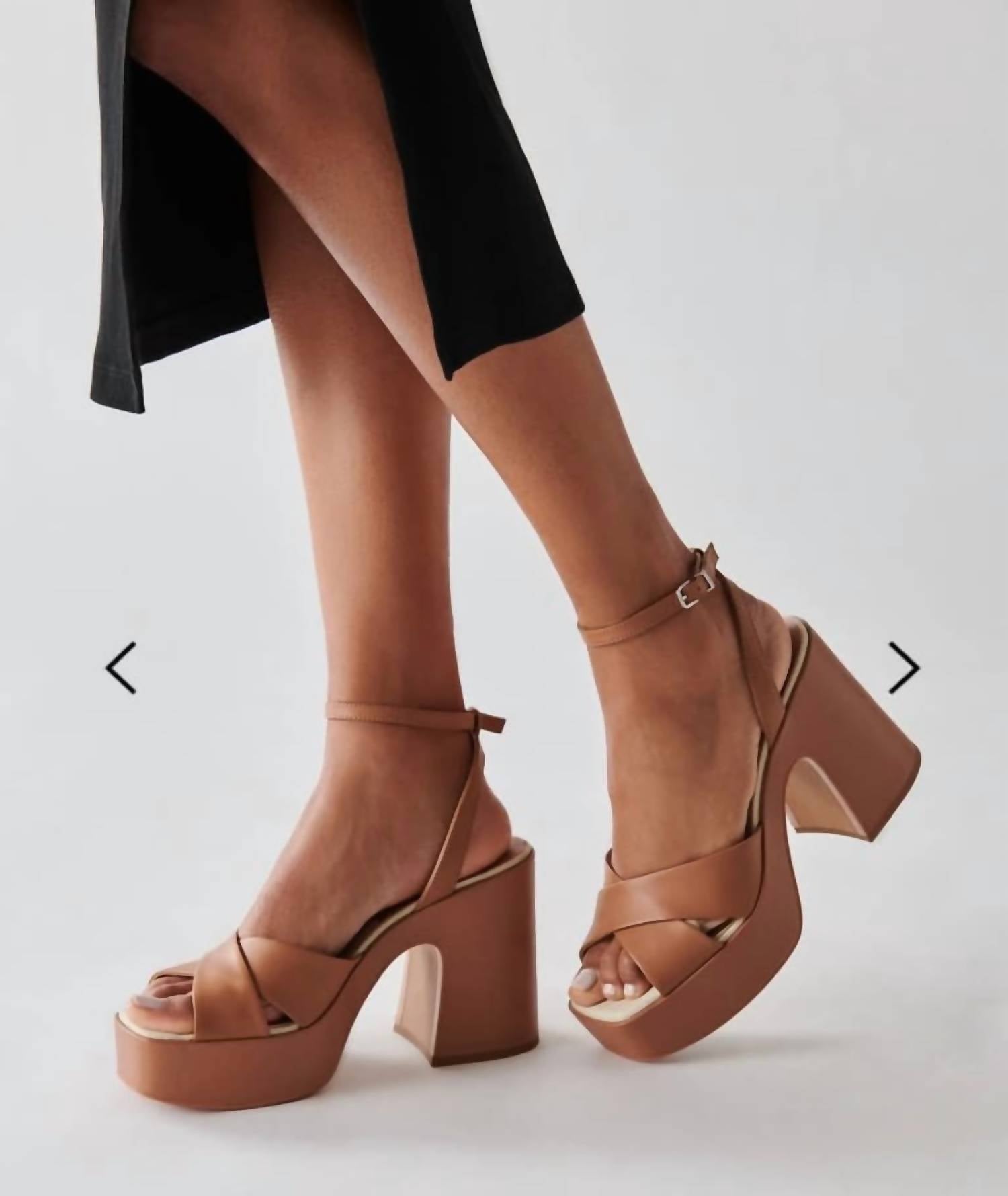 Dolce Vita Women's Wessi Strap Platform Sandals in caramel - women's shoe - view 4