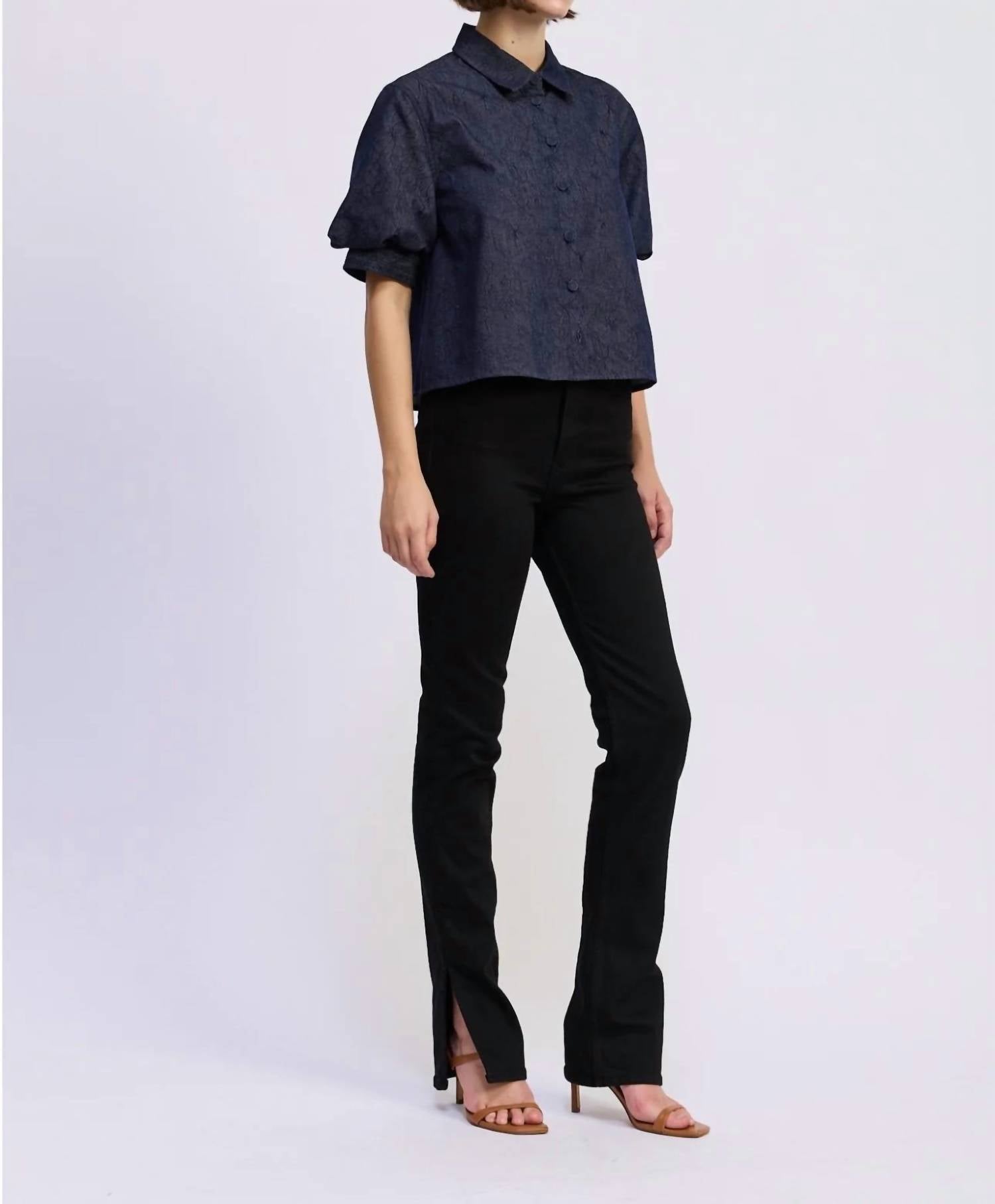 En Saison - Darby Boxy Collared Top