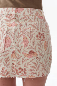 Bayeas - Mid Rise Floral Mini Skirt