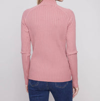Charlie B - Ribbed Knit Mock Neck Sweater