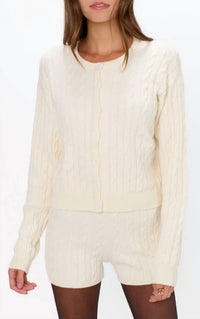 Show Me Your Mumu Throw On Cardigan in snow cable knit - women's cardigan