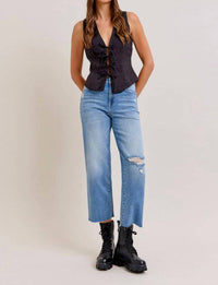 Hidden - Ella Cropped Wide Straight Jeans