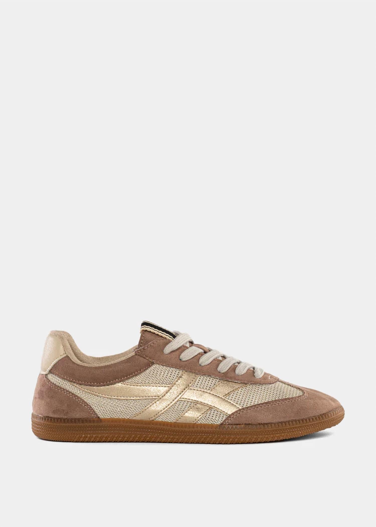 SHU SHOP Women's Sasha Suede Sneaker in taupe - women's sneaker