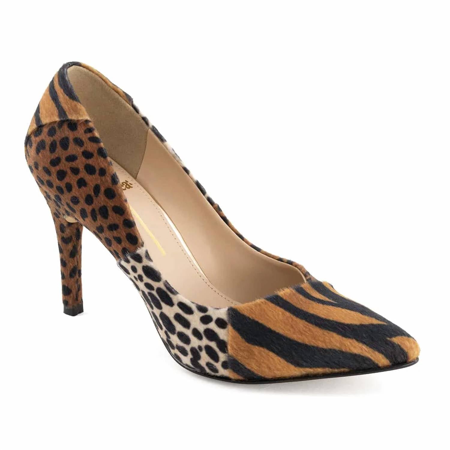 Andrea - Women's Animal Pattern Heeled Pumps