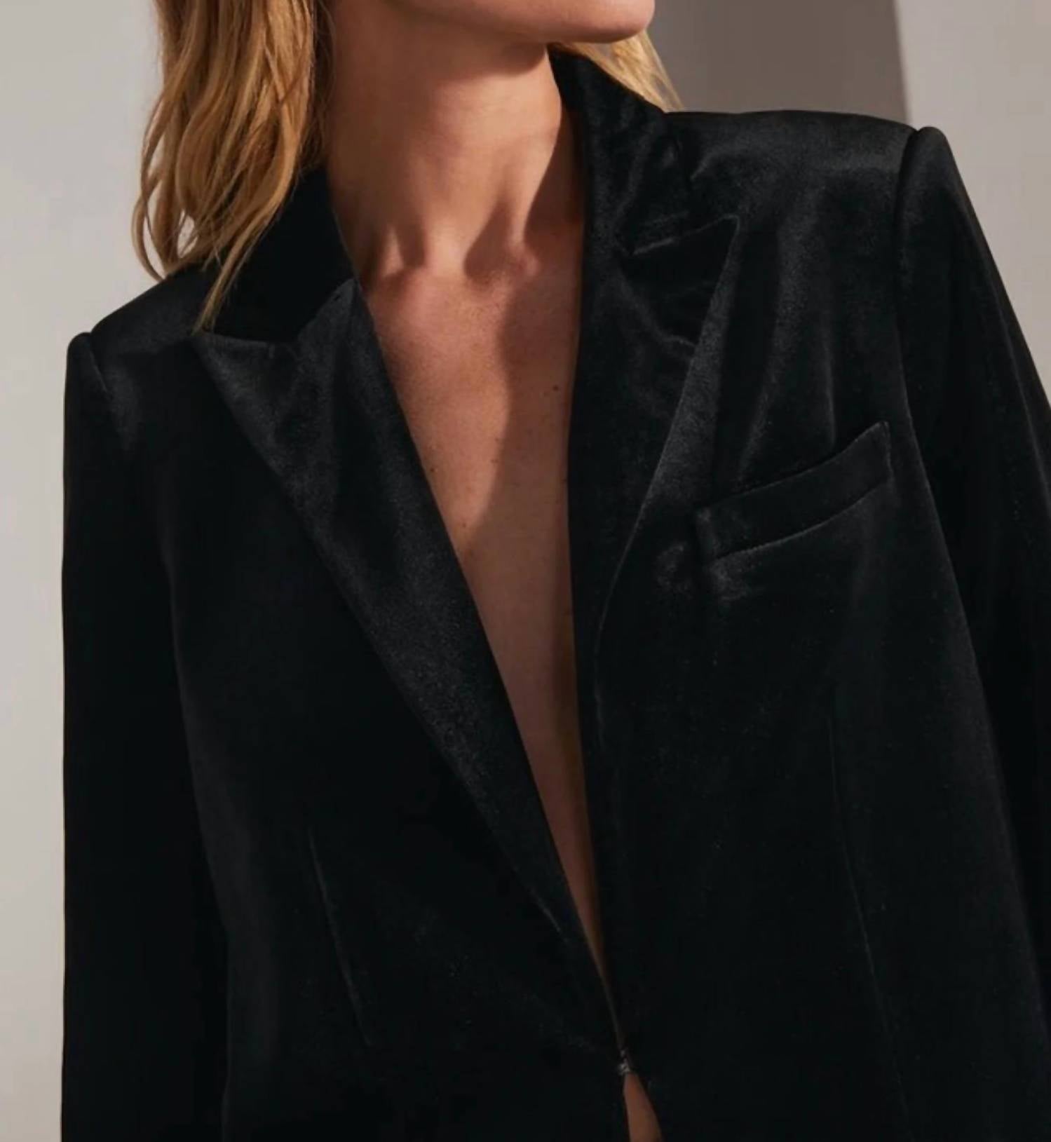 Favorite Daughter - Velvet Longline Blazer
